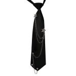 Mode pré-attaché JK cravate Punk JK Preppy noeud papillon réglable Vintage étoile chaîne cravate pour hommes femmes