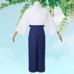 Costume de Cosplay Onimaru, Kimono japonais, haut blanc, pantalon bleu, ensemble complet, tenue de jeu de rôle Takeshi pour hommes, fête d&rsquo;halloween