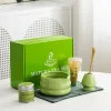 2025 ensemble matcha 6pc bol vert japonais pot de poudre de thé bec bol boîte cadeau fouet en bambou outils de cérémonie meilleur vendeur kit matcha