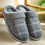 Pantoufles de maison à carreaux pour hommes, chaussures chaudes, douces, confortables, antidérapantes, semelle robuste, grande taille 40-50
