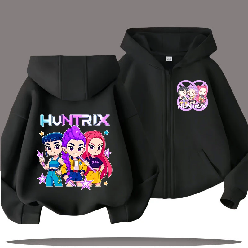 k pop demon hunters manteau à capuche pour enfant anime huntrix rumi zoey dessin animé mode veste zippée garçon fille mignon haut enfants vêtements cadeau k pop demon hunters manteau à capuche pour enfant anime huntrix rumi zoey dessin animé mode veste zippée garçon fille mignon haut enfants vêtements cadeau