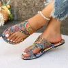femmes pantoufles bohème fleur motif sandales décontracté chaussures légères tongs mode grande taille pantoufles maison diapositives femmes
