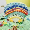 uchiwa ventilateur japonais créatif durable en plastique blanc, kit de bricolage, cadre pour artisanat, ventilateur à main exécutif, 10 pièces