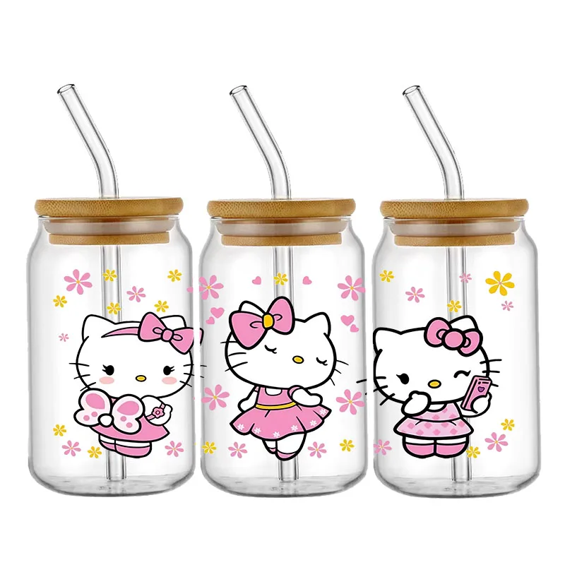 sanurgente hello kitty kuromi disney design uv dtf sticker, 16oz cup glass round transfer sticker, label diy logo auto adhésif sanurgente hello kitty kuromi disney design uv dtf sticker, 16oz cup glass round transfer sticker, label diy logo auto adhésif