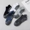 chaussettes de course athlétiques à la cheville chaussettes de sport coupe basse chaussettes rembourrées respirantes pour hommes femmes 5 paires / lot de chaussettes