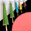 parapluie en papier coloré de style chinois, 20/30/40cm, artisanat de bricolage, peinture à l'huile sur papier, poignée en bambou, parasol oriental pour fête