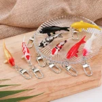 Porte-clés modèle de poisson Koi de Simulation créative, articles décoratifs de poisson ornemental, ornements de scène fluide, sacs et pendentifs