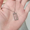 collier avec nom personnalisé japonais en acier inoxydable, pendentif avec lettre verticale, bijou minimaliste, cadeau