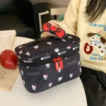 Hello Kitty Kawaii trousse de maquillage Figure d&rsquo;anime combien de sacs à main fonctionnels grande capacité stockage de cosmétiques cadeau pour femmes