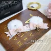 bandeau en peluche avec nœud en biscuits pour filles, série de successions japonaises, lolita sweet cute, accessoires pour cheveux polyvalents, bandeau de sauna, produit en masse