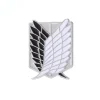 broche en émail attaque sur titan, dessin animé japonais eren jaeger mikasa ackerman jiyuu no tsubasa, broche de dessin animé, badge à revers à la mode, cadeau