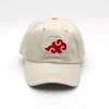 casquette en coton avec logo japonais akatsuki, chapeau de papa, logo de la famille uchiha brodé, casquette de baseball à rabat