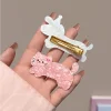 pince à cheveux en acrylique pour filles, couvre chef de chiot mignon de dessin animé, épingles à cheveux de noël, pince à frange d'animal doux, accessoires pour cheveux
