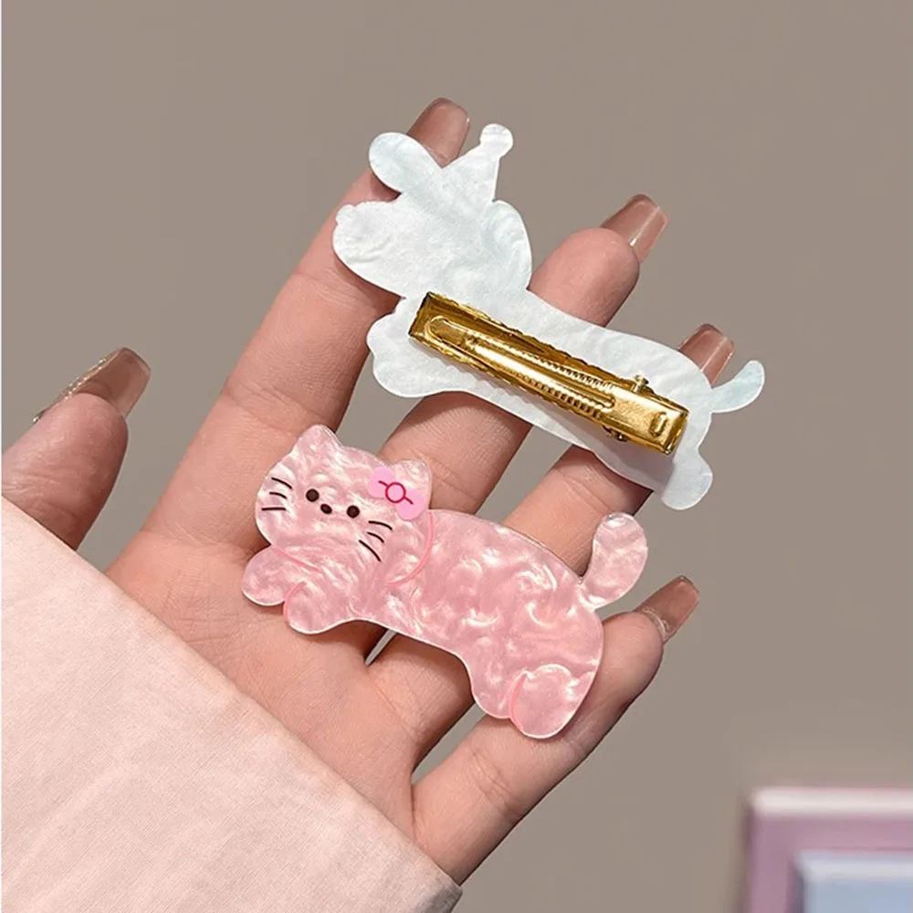 pince à cheveux en acrylique pour filles, couvre chef de chiot mignon de dessin animé, épingles à cheveux de noël, pince à frange d'animal doux, accessoires pour cheveux pince à cheveux en acrylique pour filles, couvre chef de chiot mignon de dessin animé, épingles à cheveux de noël, pince à frange d'animal doux, accessoires pour cheveux