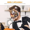 masque de tigre simulé d'halloween, masques de carnaval d'animaux, accessoire photo demi visage eva, mascarade pour fête cosplay, festival en plein air