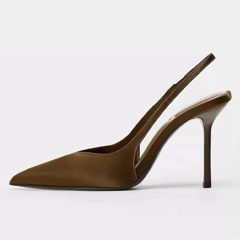 2025 nouvelles sandales à talons d'été élégantes sangle arrière escarpins de créateur femmes sexy bout pointu talons hauts mode banquet robe chaussures 2025 nouvelles sandales à talons d'été élégantes sangle arrière escarpins de créateur femmes sexy bout pointu talons hauts mode banquet robe chaussures