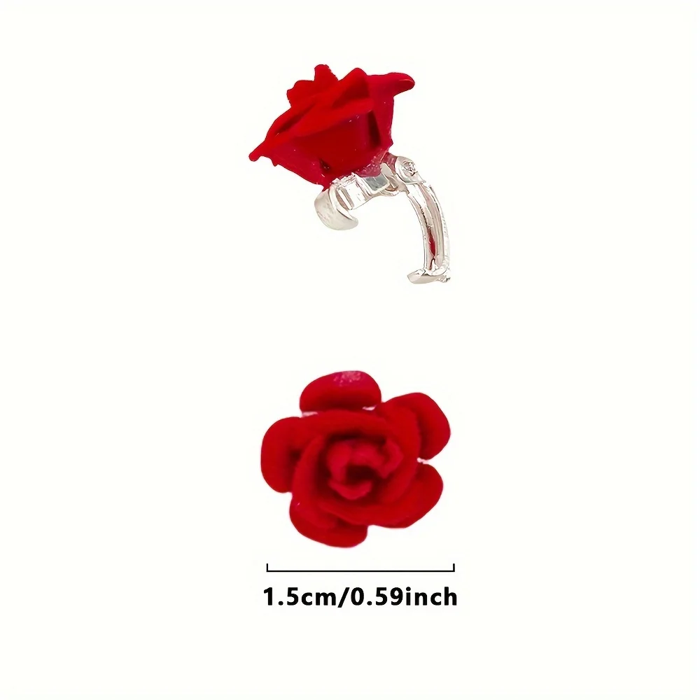 10 pièces d'épingles à cheveux à fleurs rouges adaptées aux filles 10 pièces d'épingles à cheveux à fleurs rouges adaptées aux filles