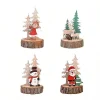 décorations de noël, ornements en bois, mini décoration de bureau pour arbre de noël, parfaite pour la table à manger