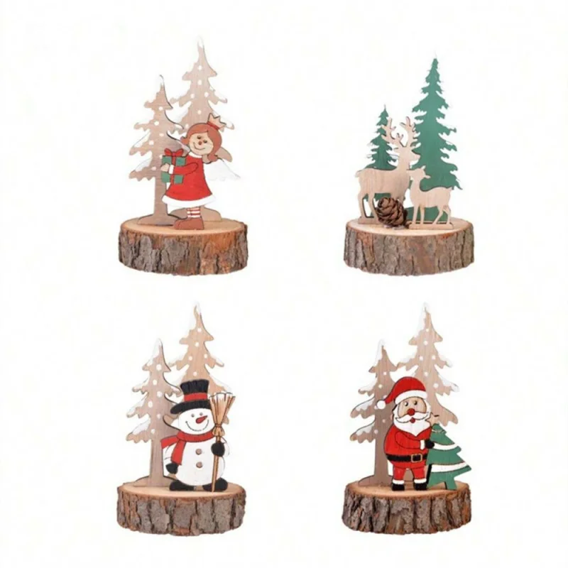 décorations de noël, ornements en bois, mini décoration de bureau pour arbre de noël, parfaite pour la table à manger décorations de noël, ornements en bois, mini décoration de bureau pour arbre de noël, parfaite pour la table à manger