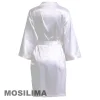 robe de mariée d'équipe de fête de mariage avec lettres noires, pyjama kimono en satin, peignoir de demoiselle d'honneur sp2000