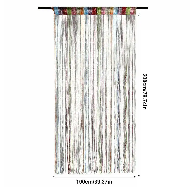rideau perlé pour porte et fenêtre, 100x200cm, chaîne, été, mouche, insecte, écran, pompon, panneau, décoration d'intérieur rideau perlé pour porte et fenêtre, 100x200cm, chaîne, été, mouche, insecte, écran, pompon, panneau, décoration d'intérieur