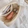 porte monnaie multifonctionnel à nœud portable, avec ruban en dentelle, joli portefeuille zéro, pochette à fermeture éclair, sac à cosmétiques doux de voyage