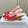 piste chaîne perle sandales à talons compensés femmes pompes bout rond style étrange sangle arrière sandalias été mode robe de soirée chaussures