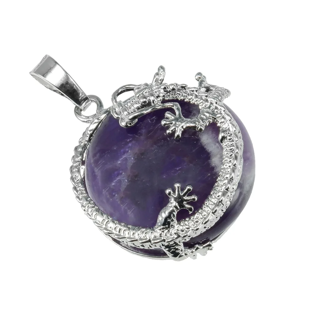 pendentif demi boule en métal dragon hover, couleur argent, collier adapté, guérison des chakras reiki, bijoux de style classique pendentif demi boule en métal dragon hover, couleur argent, collier adapté, guérison des chakras reiki, bijoux de style classique