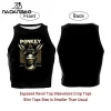 nadanbao crop nombril drôle pour femme, lapin matkey, haut graphique précieux, mode streetwear, chemise en fibre d'été, vêtements y2k, y sexy