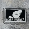 bobr kurwa – patchs brodés à crochet et boucle pour vêtements, autocollants décoratifs pour sac à dos, emblème de moral tactique militaire
