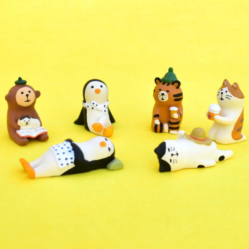 Zakka – Mini figurines d’animaux japonaises, poupées, décoration de voiture, ornements d’étagère, jouets artisanaux en résine, cadeaux de collection Zakka – Mini figurines d’animaux japonaises, poupées, décoration de voiture, ornements d’étagère, jouets artisanaux en résine, cadeaux de collection