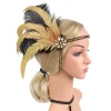 1920 gatsby même style plume bandeau strass plume bandeau fête banquet danse cheveux accessoires