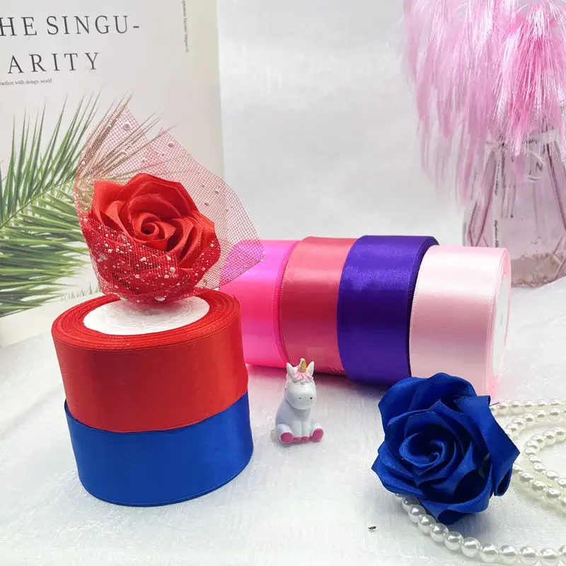 ruban en satin 22 mètres 50 couleurs 4cm, ceinture d'emballage cadeau, nœud fait à la main, artisanat de noël, fête de mariage, décoration en tissu, ruban naturel ruban en satin 22 mètres 50 couleurs 4cm, ceinture d'emballage cadeau, nœud fait à la main, artisanat de noël, fête de mariage, décoration en tissu, ruban naturel