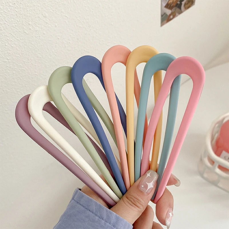 Épingles à cheveux en forme de u minimalistes pour femmes et filles, pinces à cheveux coréennes, fabricant de chignons, vêtements de sauna, accessoires de mode Épingles à cheveux en forme de u minimalistes pour femmes et filles, pinces à cheveux coréennes, fabricant de chignons, vêtements de sauna, accessoires de mode
