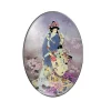 cabochon en verre avec photo ovale à dos pio, magnifique robe de geisha japonaise à la mode, 13x18mm/18x25mm/30x40mm
