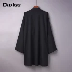 Cardigan japonais Harajuku Haori pour hommes et femmes, chemise de plage blanche, longue, cosplay, noir, streetwear Cardigan japonais Harajuku Haori pour hommes et femmes, chemise de plage blanche, longue, cosplay, noir, streetwear
