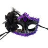 masque décoratif artistique vénitien, masque à fleurs mystérieux pour mariage, événements sociaux, carnaval