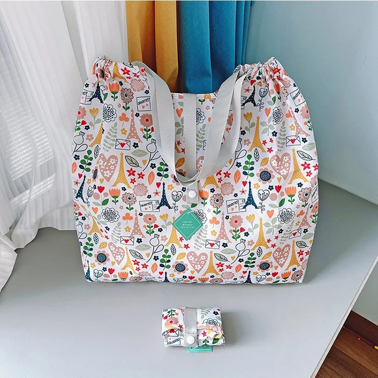 sac de courses japonais pliable et écologique, grand sac à bandoulière simple pour femmes, mignon, léger, grande capacité sac de courses japonais pliable et écologique, grand sac à bandoulière simple pour femmes, mignon, léger, grande capacité