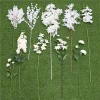 fleur en soie pour mariage, série blanche, haute qualité, fond de bricolage, décoration murale, accessoires de photographie, maison et hôtel