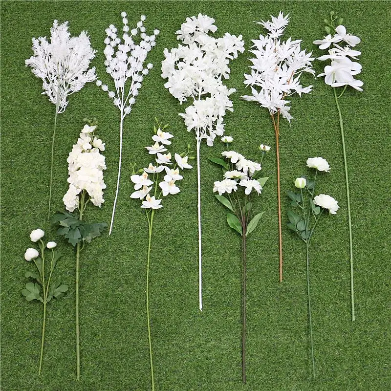 fleur en soie pour mariage, série blanche, haute qualité, fond de bricolage, décoration murale, accessoires de photographie, maison et hôtel fleur en soie pour mariage, série blanche, haute qualité, fond de bricolage, décoration murale, accessoires de photographie, maison et hôtel