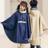 Poncho de pluie de Style coréen pour enfants, avec sac, cartable étanche pour étudiants, imperméable pour enfants filles