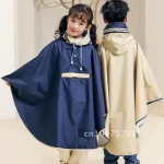 Poncho de pluie de Style coréen pour enfants, avec sac, cartable étanche pour étudiants, imperméable pour enfants filles Poncho de pluie de Style coréen pour enfants, avec sac, cartable étanche pour étudiants, imperméable pour enfants filles