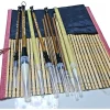 ensemble de pinceaux de calligraphie chinoise 10 pièces pinceaux d'écriture haut de gamme pour débutants et artistes avec porte pinceau enroulable en bambou,