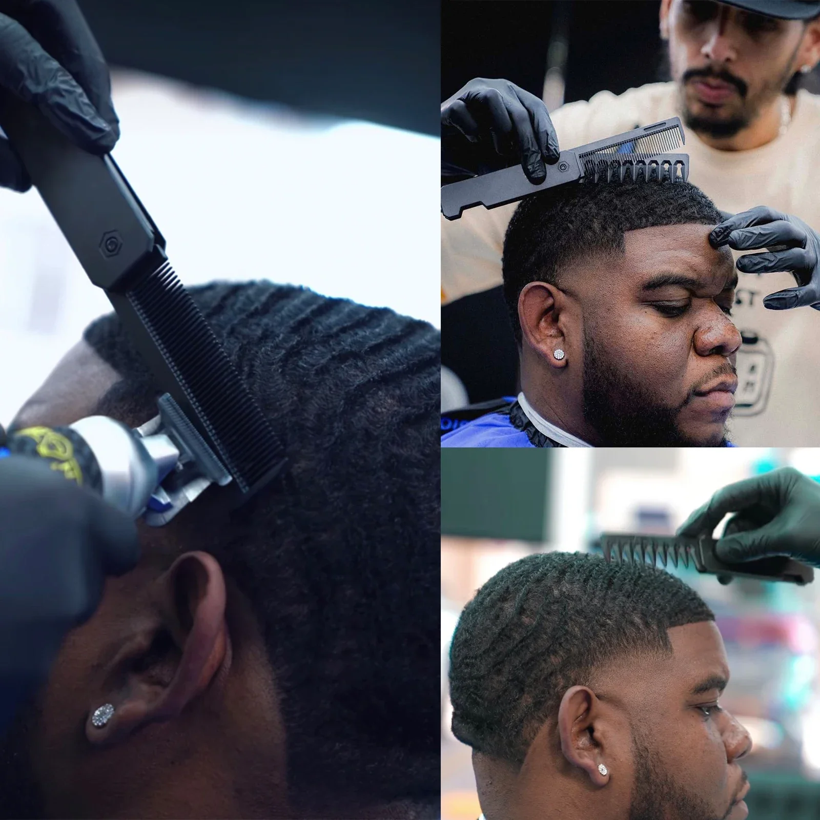 peignes pliants de poche professionnels, peigne à tête d'huile à dents larges, peigne à barbe, barbier, tondeuse à cheveux, outil de coiffure de salon, 3 en 1 peignes pliants de poche professionnels, peigne à tête d'huile à dents larges, peigne à barbe, barbier, tondeuse à cheveux, outil de coiffure de salon, 3 en 1
