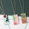 collier demon slayer anime japonais, pendentif kamado tanjiro, accessoires en acrylique, vente en gros, bijoux cosplay, cadeau pour les fans
