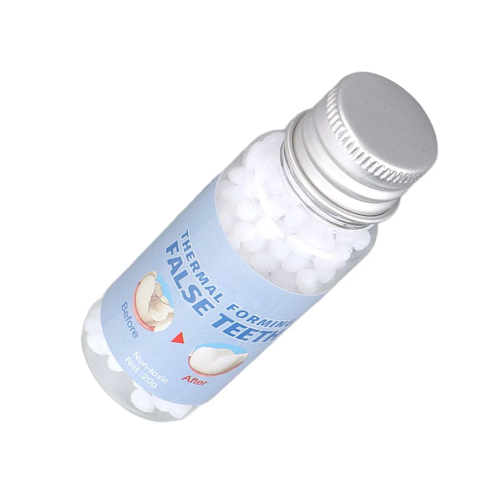 perles de remplissage thermique temporaire, réparation des dents, dents cassées et manquantes, blanc, 20g perles de remplissage thermique temporaire, réparation des dents, dents cassées et manquantes, blanc, 20g