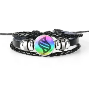 Bracelet monstres japonais en verre, bijoux Circular Pocsket, en cuir, pour femmes et enfants