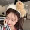 artefact de cheveux chapeaux ours maquillage bandeau largeur cerceau de cheveux dessin animé bandeau femmes cheveux accessoires lavage visage bandeau de cheveux