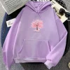 sweat à capuche de dessin animé japonais sakura flower takcartoon, sweat shirt décontracté, pulls doux, funko pop aesthetic moletom, rétro, automne, hiver