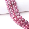 perles rondes lisses en pierre naturelle kunzite aa, 6/8/10mm, spodumène, perles d'espacement amples pour la fabrication de bijoux, fournisseur de bracelets diy 15''